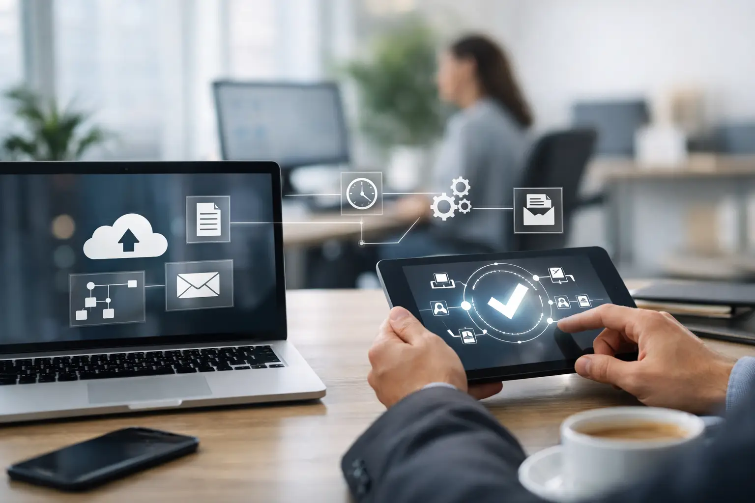 Digitale Prozesse sparen Zeit im Büroalltag
